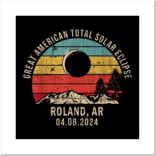 Roland AR Arkansas Total Solar Eclipse 2024 Posters and Art